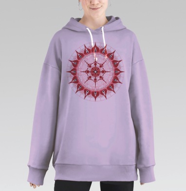 Мандала для души, Hoodie Long Oversize Fiolet