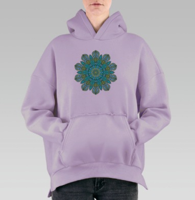 Мандала льда, Hoodie Oversize Fiolet, утепленная