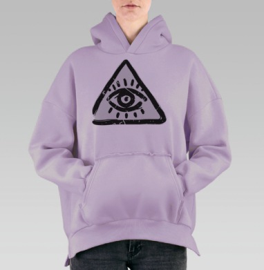 Масоны. глаза (муж.), Hoodie Oversize Fiolet, утепленная