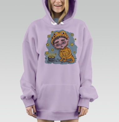 Мечта быть динозавром, Hoodie Mjhigh Dig Mel, Fiolet, утепленная