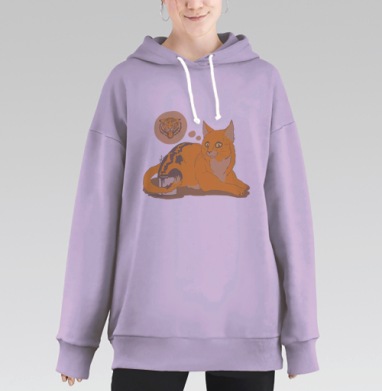 мечты, Hoodie Long Oversize Fiolet