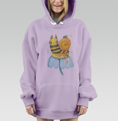 Медовая улитка, Hoodie Mjhigh Dig Mel, Fiolet, утепленная