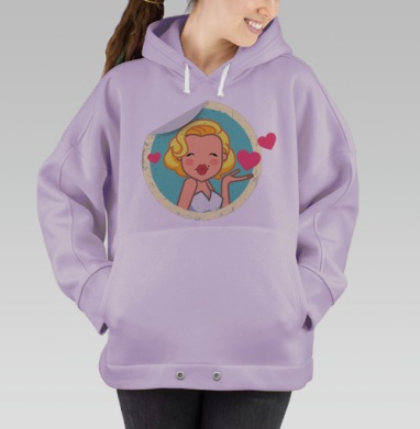 Мэрилин Монро, Hoodie Oversize Fiolet