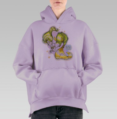 МерМей - пятая, Hoodie Oversize Fiolet, утепленная