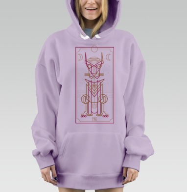 Метафизический кот, Hoodie Mjhigh Dig Mel, Fiolet, утепленная