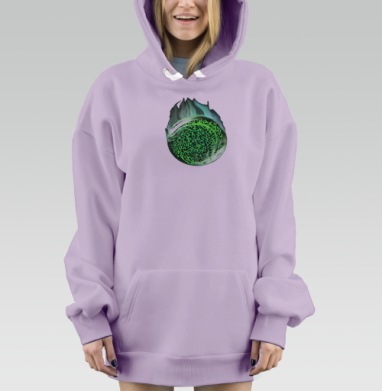 Метеор каллиграфи, Hoodie Mjhigh Dig Mel, Fiolet, утепленная