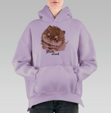 Милая собачка, Hoodie Oversize Fiolet, утепленная