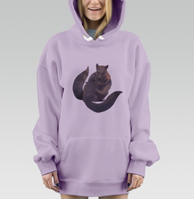 Милые еноты, Hoodie Mjhigh Dig Mel, Fiolet, утепленная