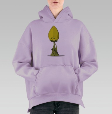 Мир цветов, Hoodie Oversize Fiolet, утепленная