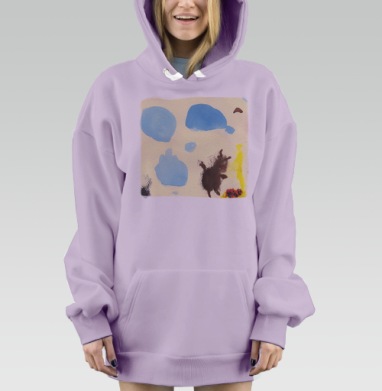 Мишка косолапый, Hoodie Mjhigh Dig Mel, Fiolet, утепленная