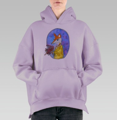 Мисс Фокси, Hoodie Oversize Fiolet, утепленная