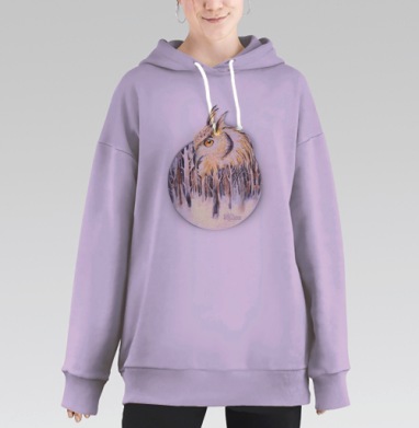 Мистический лес, Hoodie Long Oversize Fiolet