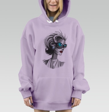 МОНРО, Hoodie Mjhigh Dig Mel, Fiolet, утепленная
