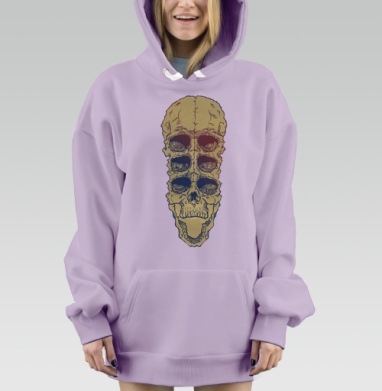 Монстр, Hoodie Mjhigh Dig Mel, Fiolet, утепленная