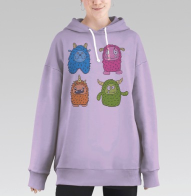 Монстры, Hoodie Long Oversize Fiolet