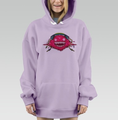 Монструозное Музоблако, Hoodie Mjhigh Dig Mel, Fiolet, утепленная