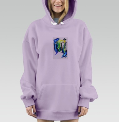 Море со мною..., Hoodie Mjhigh Dig Mel, Fiolet, утепленная