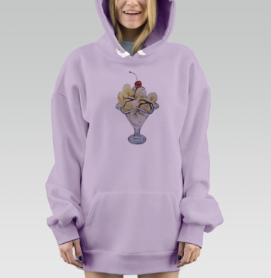 Мороженка, Hoodie Mjhigh Dig Mel, Fiolet, утепленная