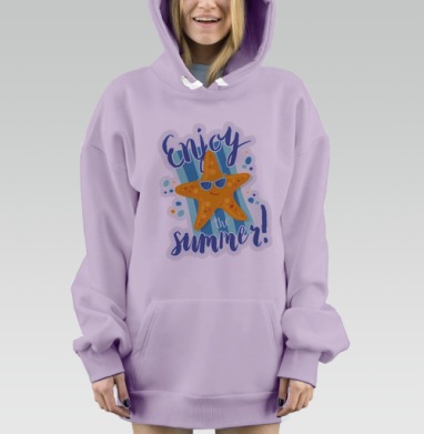 Морская звезда, Hoodie Mjhigh Dig Mel, Fiolet, утепленная