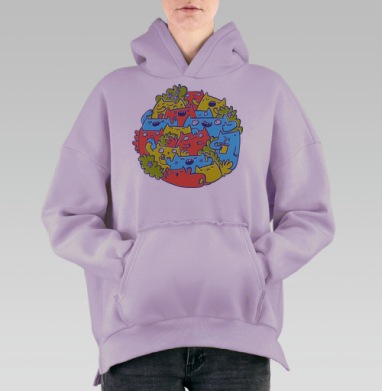 Мохнатый Клан, Hoodie Oversize Fiolet, утепленная