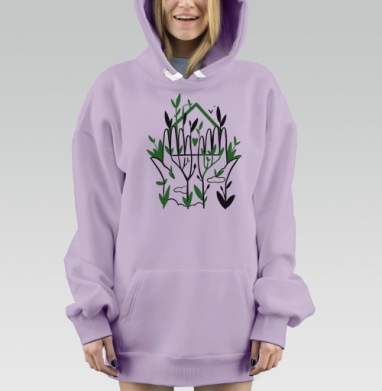 Наш дом, Hoodie Mjhigh Dig Mel, Fiolet, утепленная