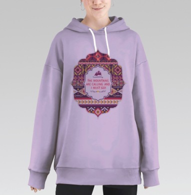 Навахо бесшовные красочный племенной узор, Hoodie Long Oversize Fiolet