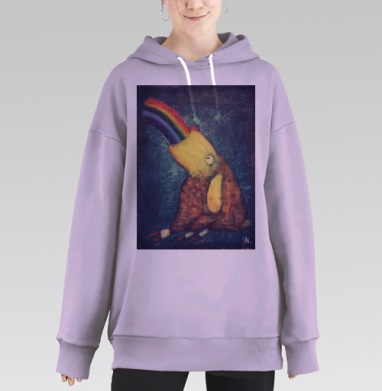 Ника, Hoodie Long Oversize Fiolet