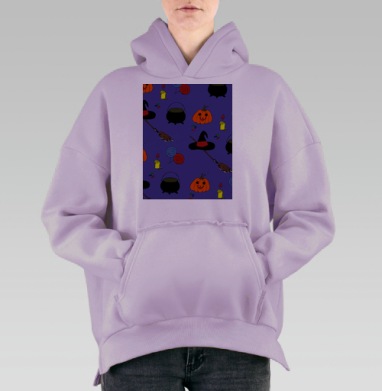 Ночь Хэллоуина, Hoodie Oversize Fiolet, утепленная