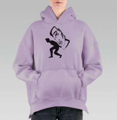 Одаренный, Hoodie Oversize Fiolet, утепленная