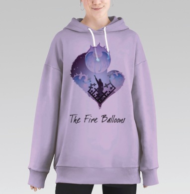 Огненные шары, Hoodie Long Oversize Fiolet