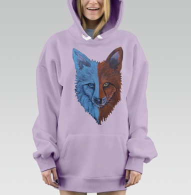Огонь и лёд, Hoodie Mjhigh Dig Mel, Fiolet, утепленная