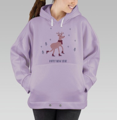 Оленик новогодний, Hoodie Oversize Fiolet