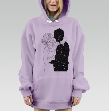 Она полюбила космос, Hoodie Mjhigh Dig Mel, Fiolet, утепленная
