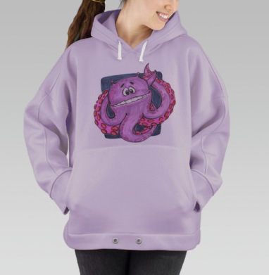 Осьминожка, Hoodie Oversize Fiolet