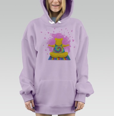 Осознанный медведь, Hoodie Mjhigh Dig Mel, Fiolet, утепленная