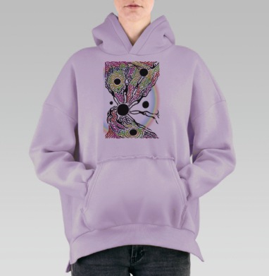 Откуда нам знать, что такое волна?, Hoodie Oversize Fiolet, утепленная