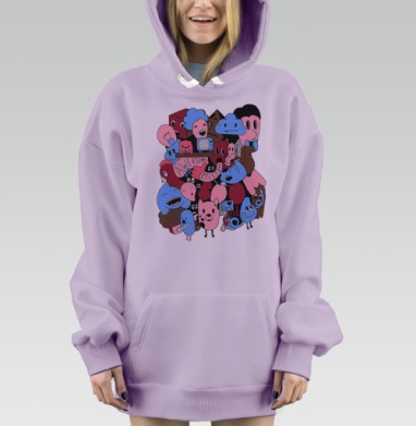 Отличная ошибка, Hoodie Mjhigh Dig Mel, Fiolet, утепленная