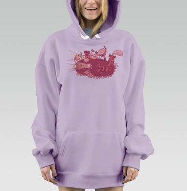 Отличное путешествие, Hoodie Mjhigh Dig Mel, Fiolet, утепленная