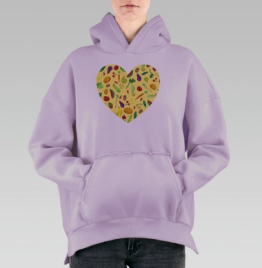Овощатки, Hoodie Oversize Fiolet, утепленная