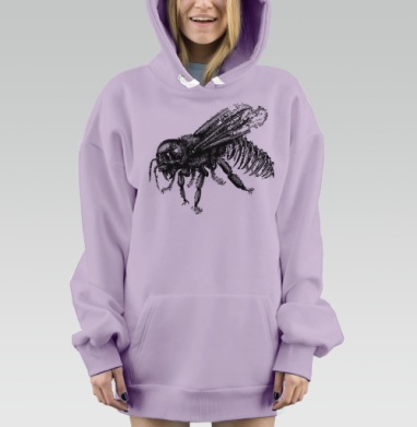 Пчела, Hoodie Mjhigh Dig Mel, Fiolet, утепленная