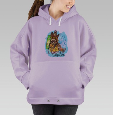 Пес-сноубордист, Hoodie Oversize Fiolet