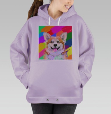 Пёс корги, Hoodie Oversize Fiolet