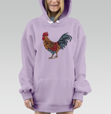 Петух, Hoodie Mjhigh Dig Mel, Fiolet, утепленная