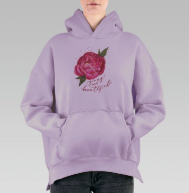 ПИОН, Hoodie Oversize Fiolet, утепленная