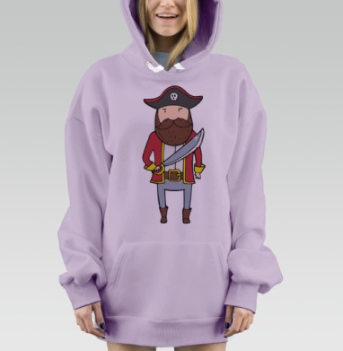 Пират с саблей, Hoodie Mjhigh Dig Mel, Fiolet, утепленная