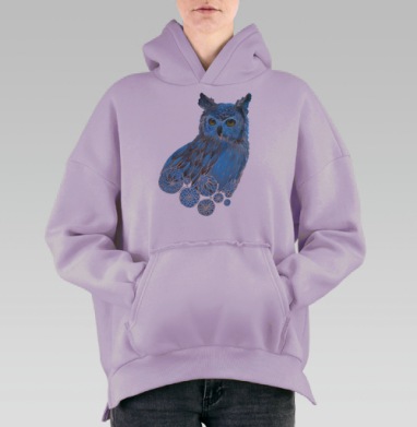 ПОЛЯРНАЯ СОВА, Hoodie Oversize Fiolet, утепленная