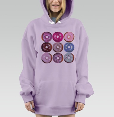 Понч, Hoodie Mjhigh Dig Mel, Fiolet, утепленная