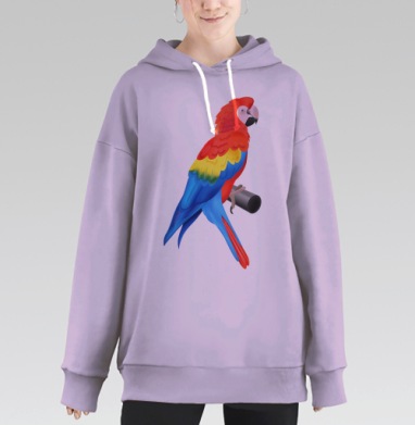 Попугай, Hoodie Long Oversize Fiolet