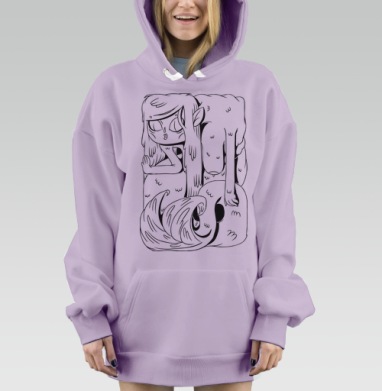 Прелестная Русалка, Hoodie Mjhigh Dig Mel, Fiolet, утепленная