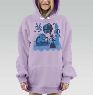 Привет, люди, Hoodie Mjhigh Dig Mel, Fiolet, утепленная